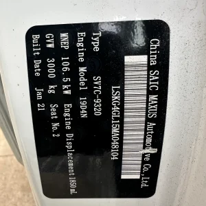 LDV G10 2021 White Auto Diesel