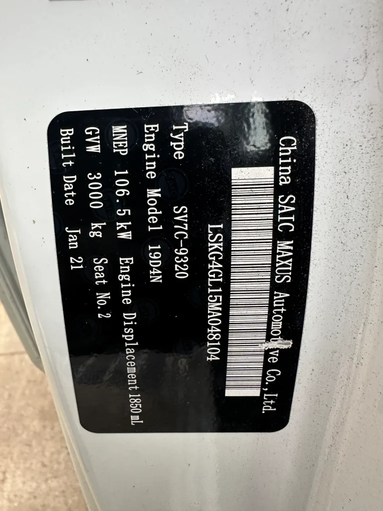 LDV G10 2021 White Auto Diesel