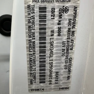 LDV G10 2021 White Auto Diesel