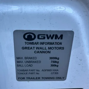 GWM Cannon 2024 White Auto Diesel