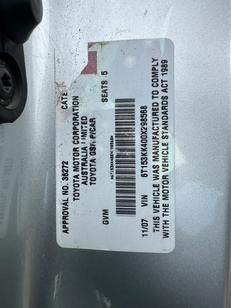 Toyota Aurion 2007 Silver Auto Petrol