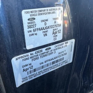 Ford Territory 2012 Blue Auto Diesel