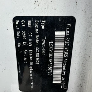 LDV V80 2019 White Auto Diesel