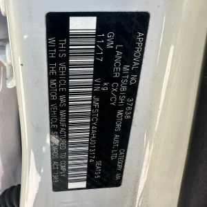 Mitsubishi Lancer 2017 White Auto Petrol