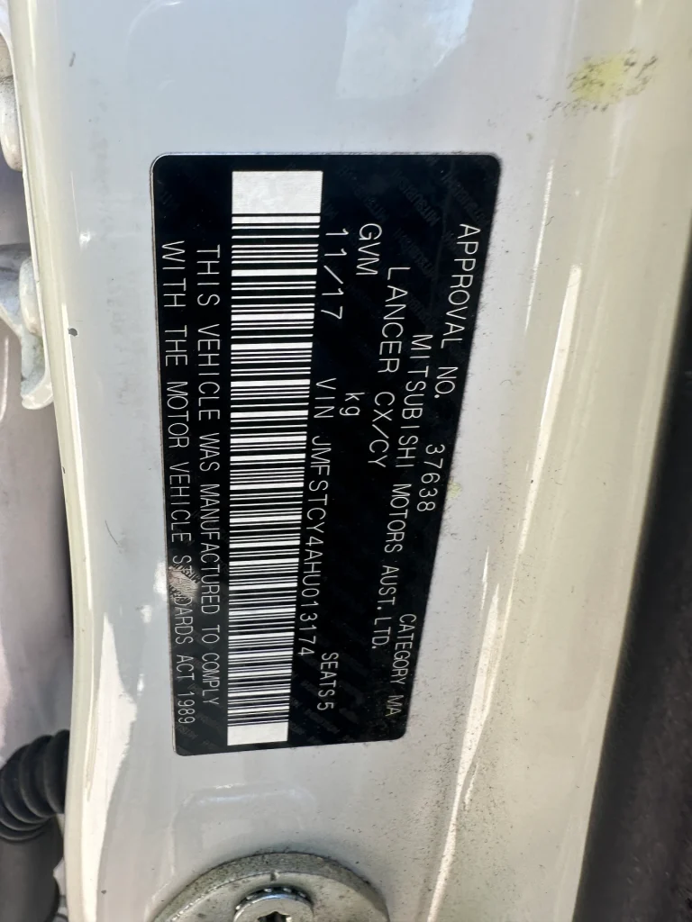 Mitsubishi Lancer 2017 White Auto Petrol