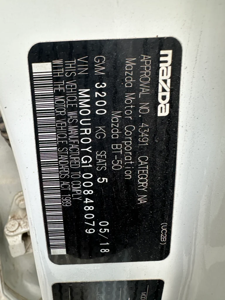 Mazda BT50 2018 White Man Diesel