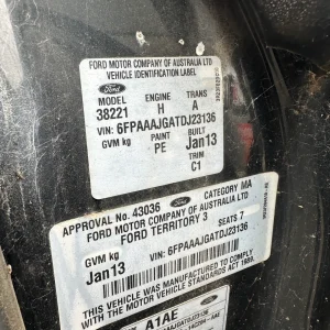 Ford Territory 2013 Grey Auto Petrol