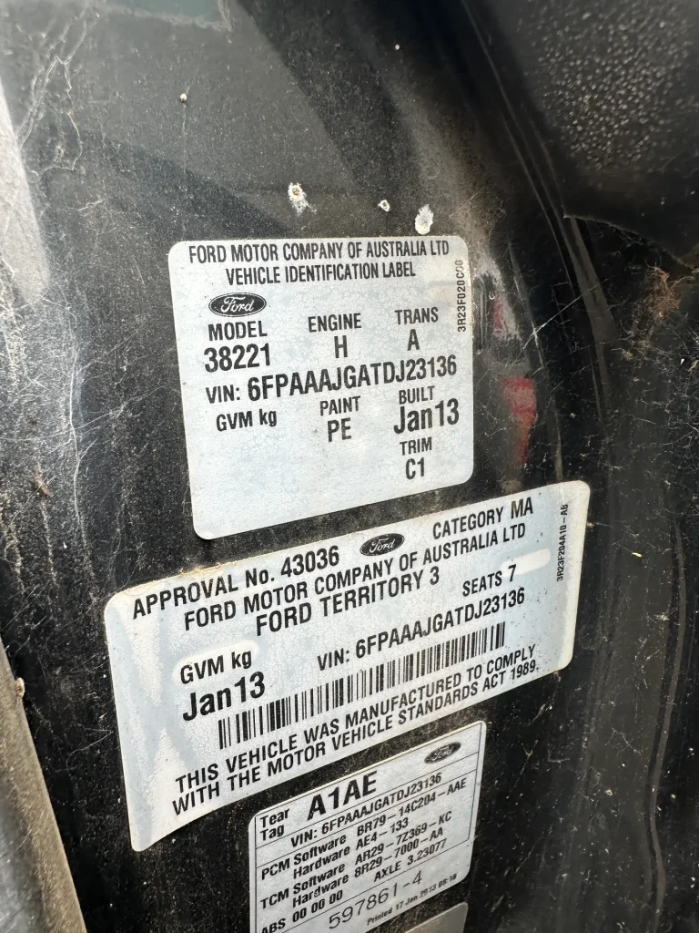 Ford Territory 2013 Grey Auto Petrol