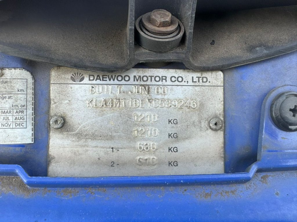 Car Wreckers - Daewoo Matiz 2000 Blue Auto