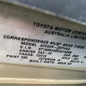 car wreckers toyota camry 2003