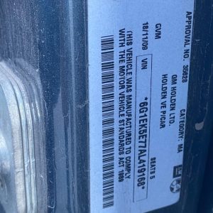Car Wreckers - Holden Commodore 2009 Blue Auto Petrol