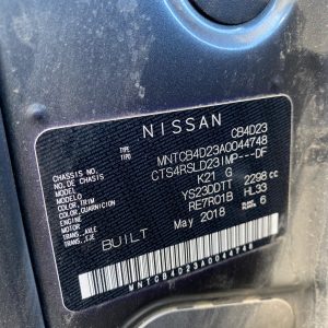 Car Wreckers - Nissan Navara 2018 Grey Auto Diesel