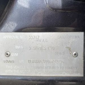 Car Wrecking - BMW 320i 2005 Grey Auto Petrol