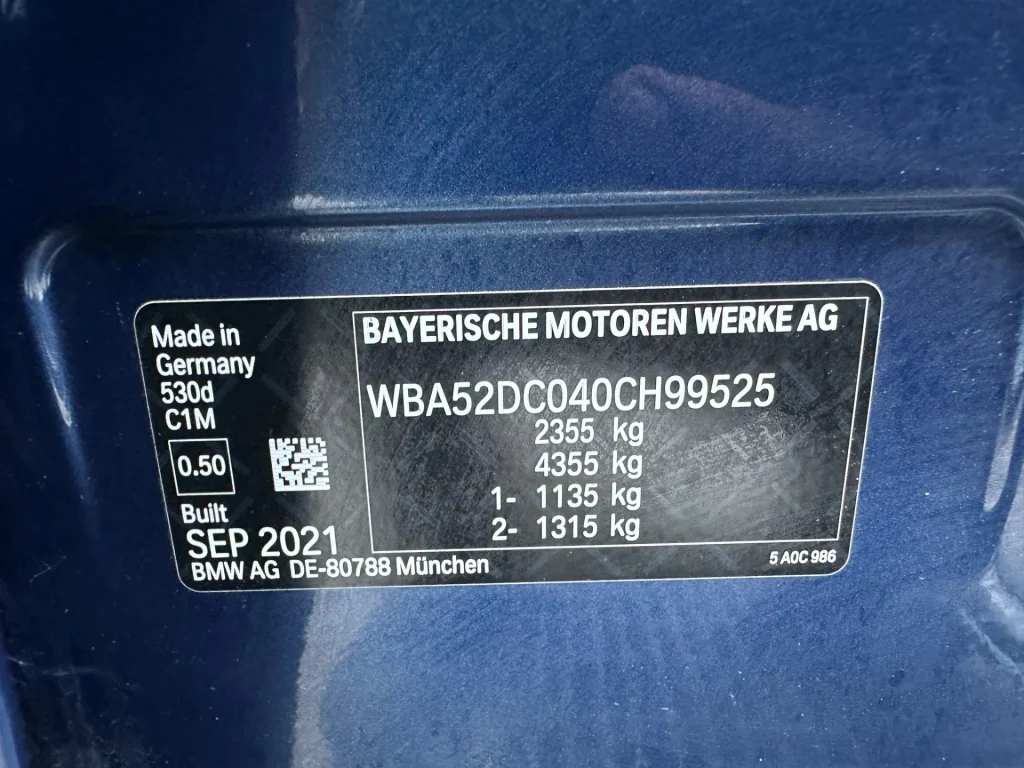 BMW 530D 2021 Blue Auto Diesel