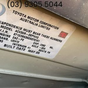 Car Wrecking Toyota Camry