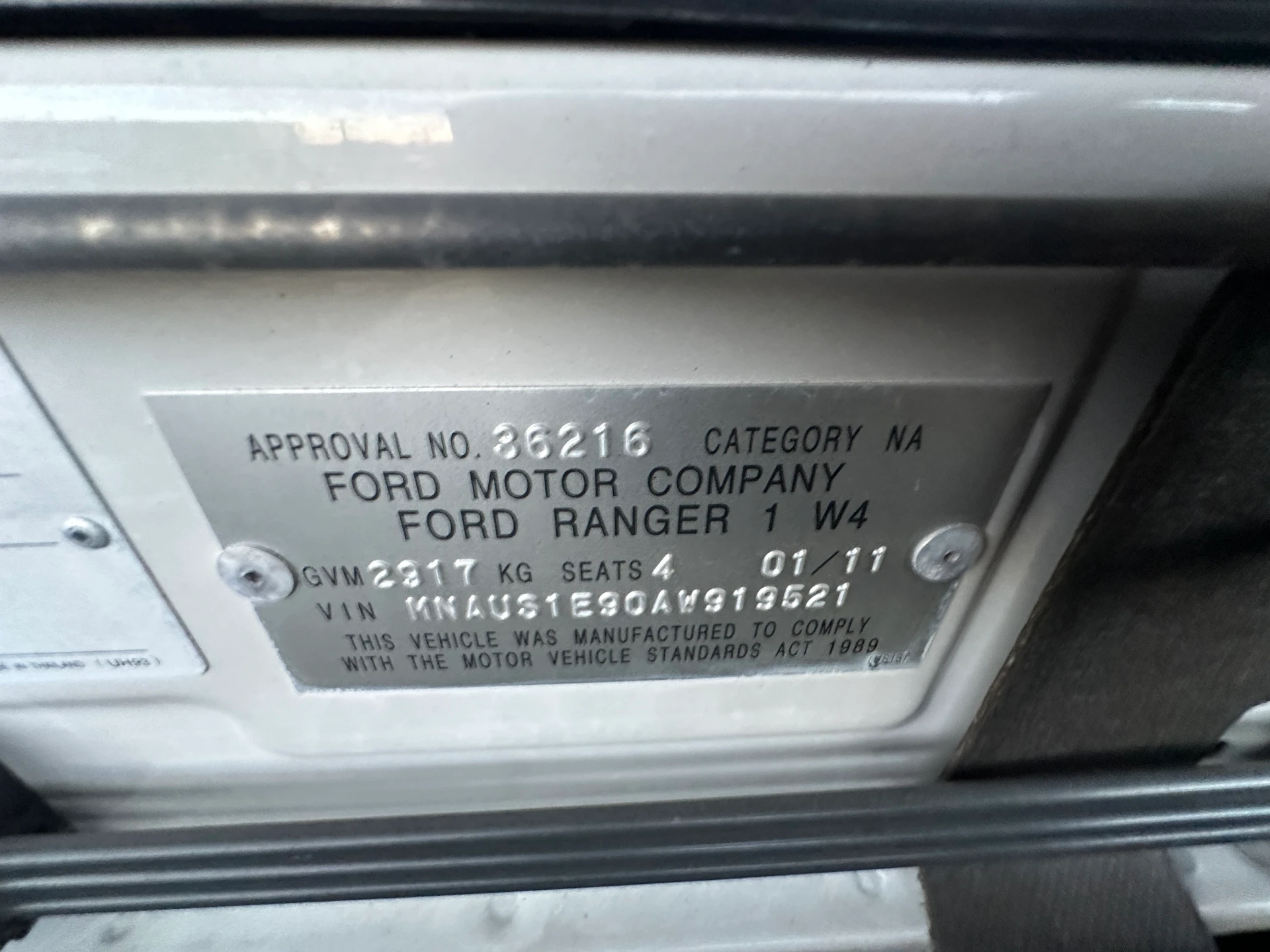 Ford Ranger 2010 White Manual Diesel