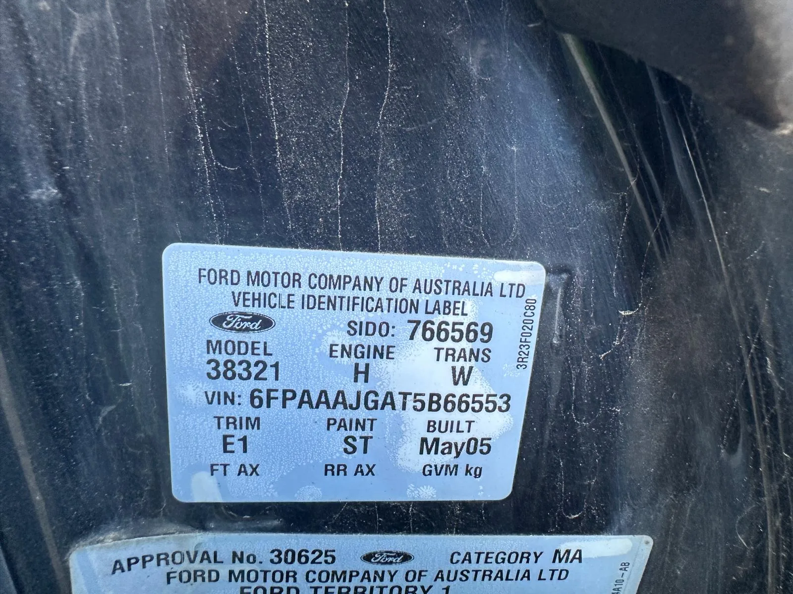 Ford Territory 2005 Black Auto Petrol