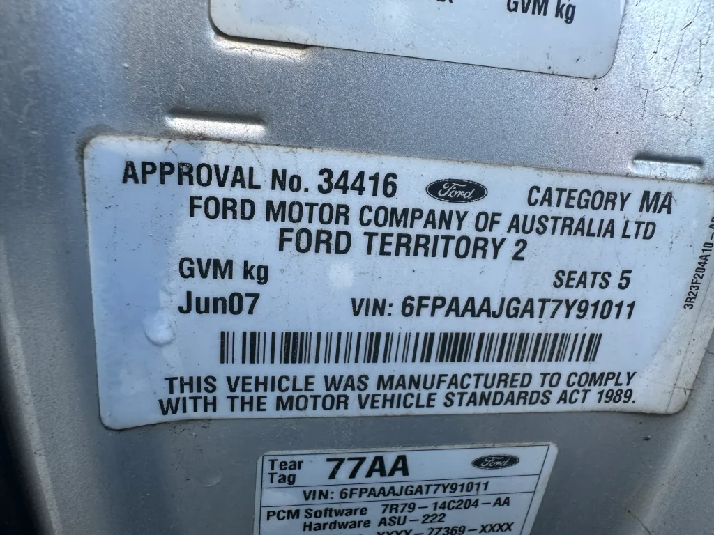 Ford Territory 2007 Silver Auto Petrol
