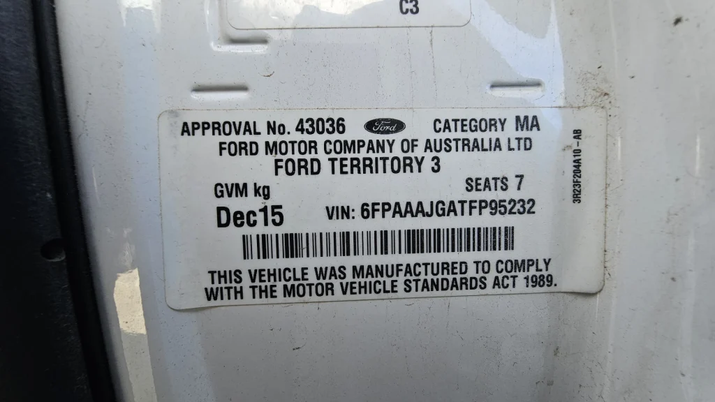 Ford Territory 2015 White Auto Diesel