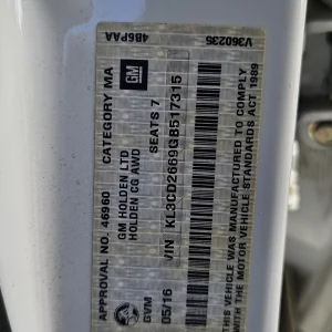 Holden Captiva 2016 White Auto Diesel