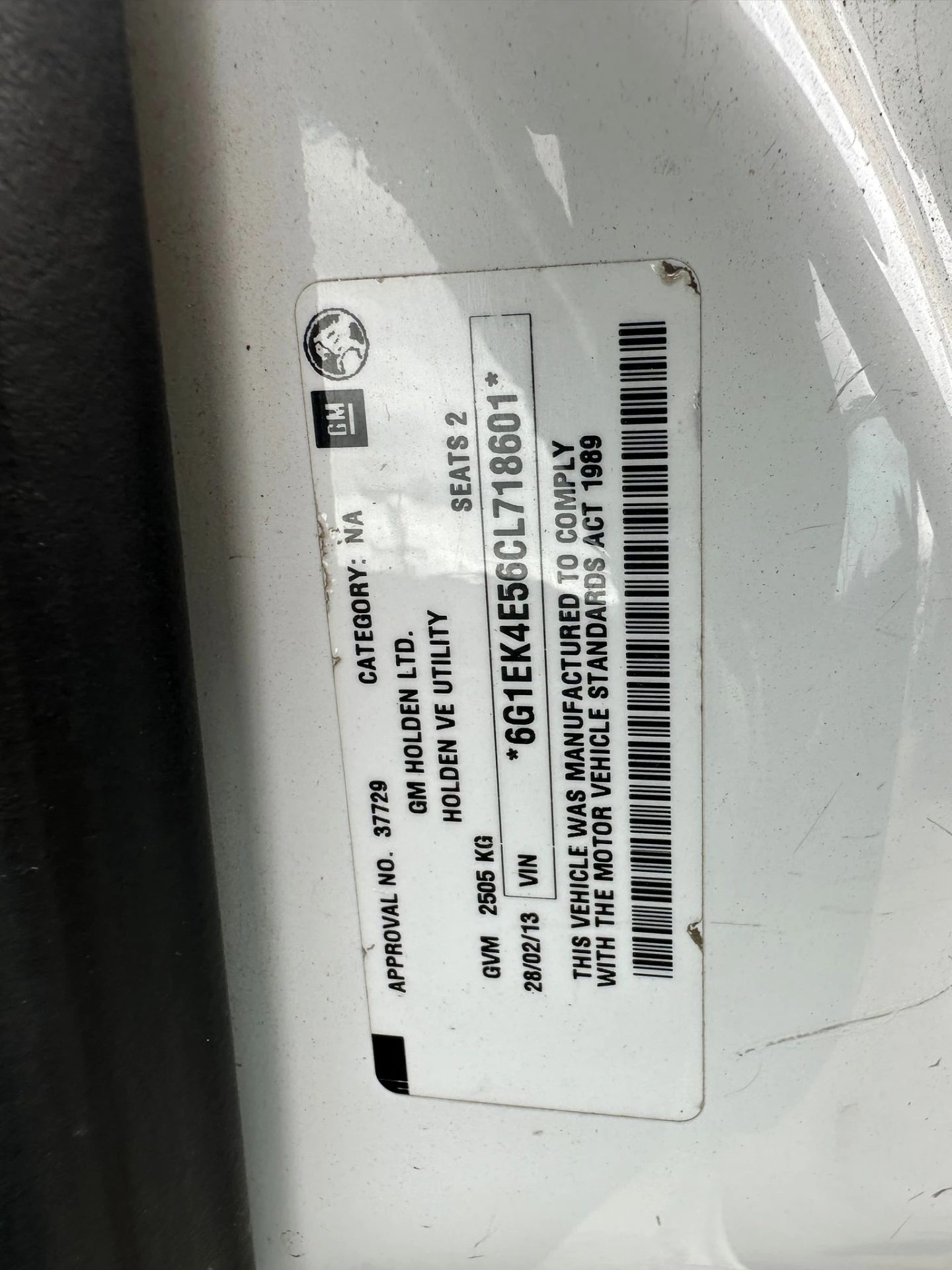 Holden Commodore 2013 White Auto Petrol