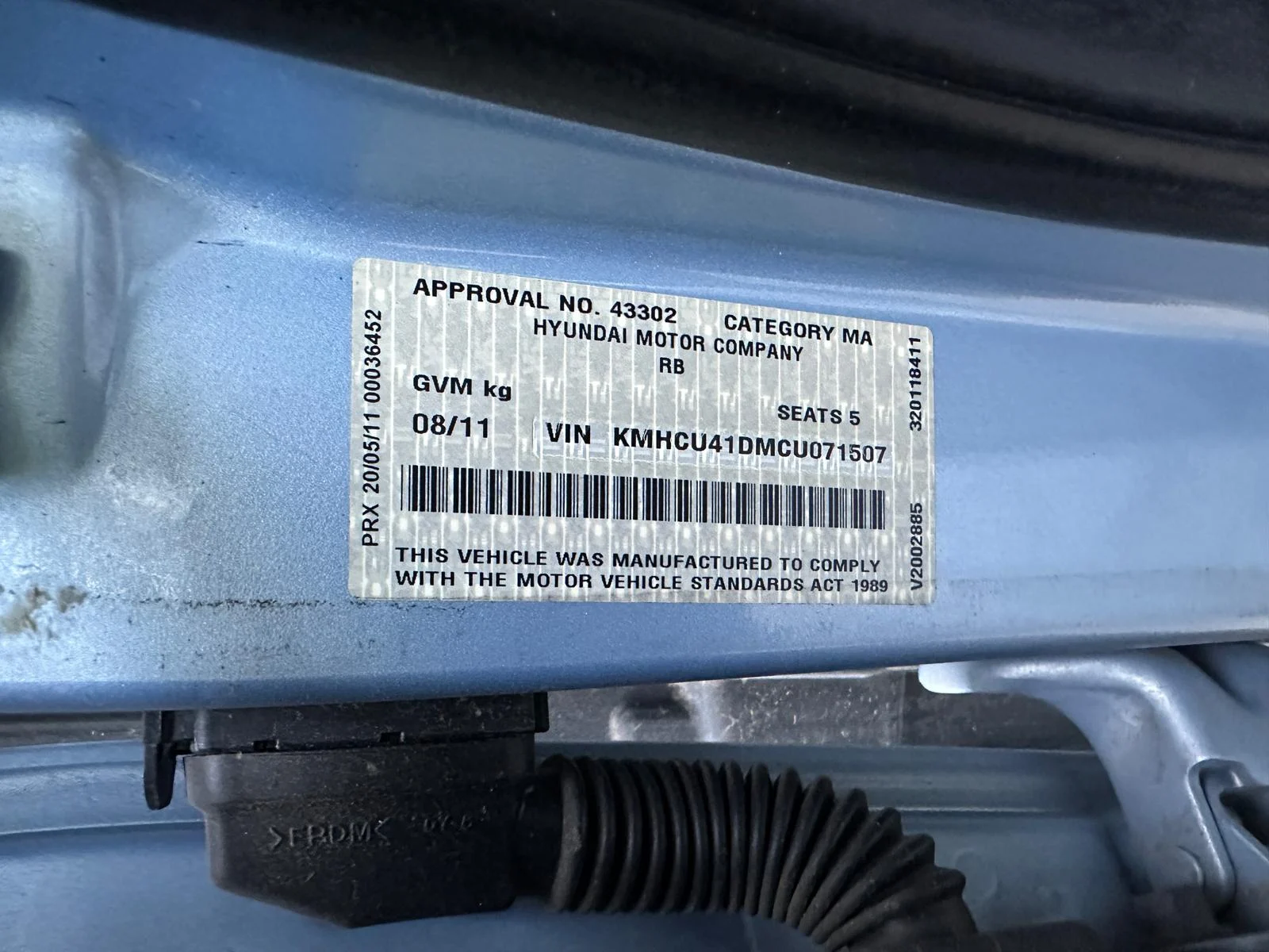 Hyundai Accent 2011 Blue Auto Petrol
