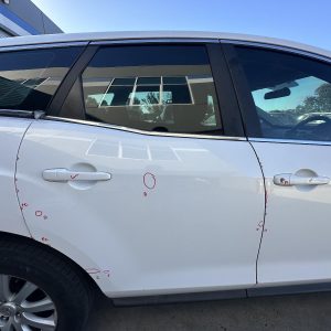 MAZDA CX7 ER 11/2006-02/2012 RIGHT REAR OUTER DOOR HANDLE WHITE