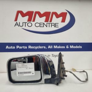MITSUBISHI PAJERO LEFT DOOR MIRROR NM-NP, POWER, CHROME, 05/00-10/06 00 01 02 03