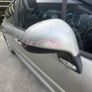 PEUGEOT 207 A7 03/2007-12/2012 RIGHT DOOR MIRROR POWER FOLD GREY P/N 8149ZK