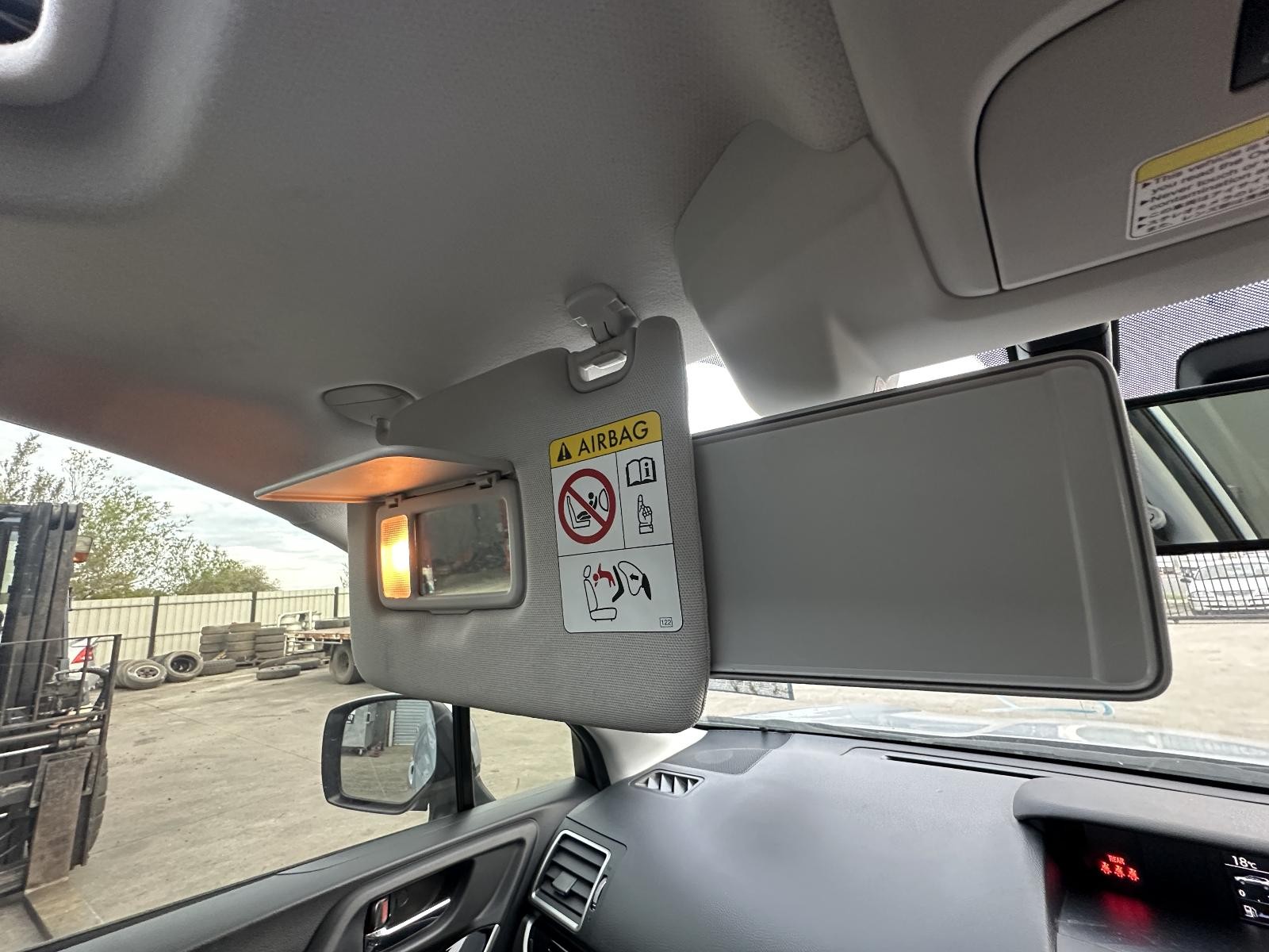 SUBARU FORESTER SJ 12/2012-08/2018 LEFT SIDE SUN VISOR W/ EYESIGHT CAMERA TYPE