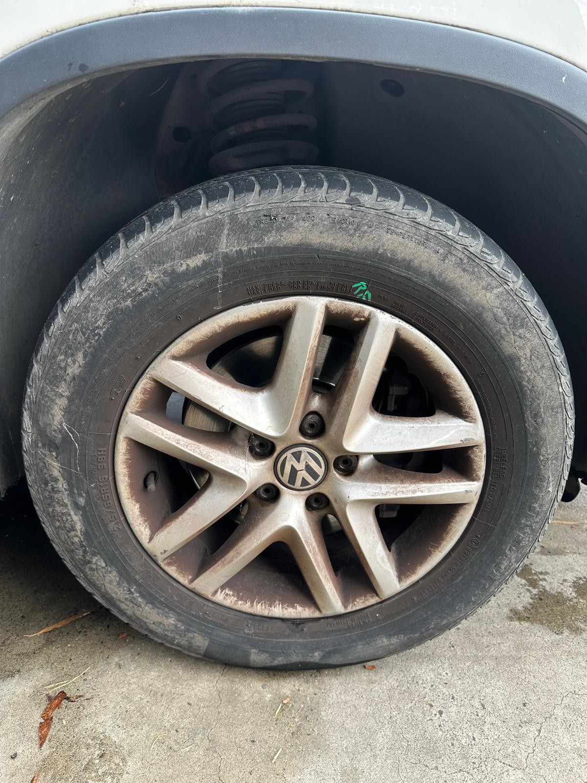 VOLKSWAGEN TIGUAN 5N 05/2008-06/2011 RIGHT FRONT WHEEL ALLOY FACTORY 16X6.5IN