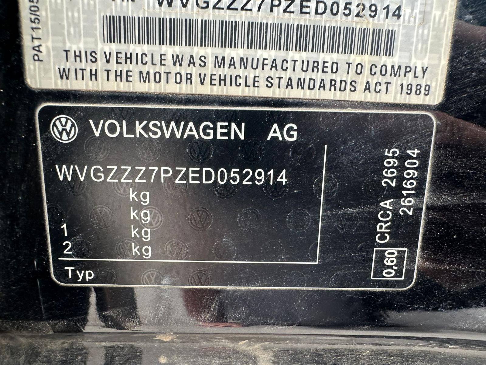 VOLKSWAGEN TOUAREG 7P 12/2010-04/2018 RIGHT REAR OUTER DOOR HANDLE - Image 12