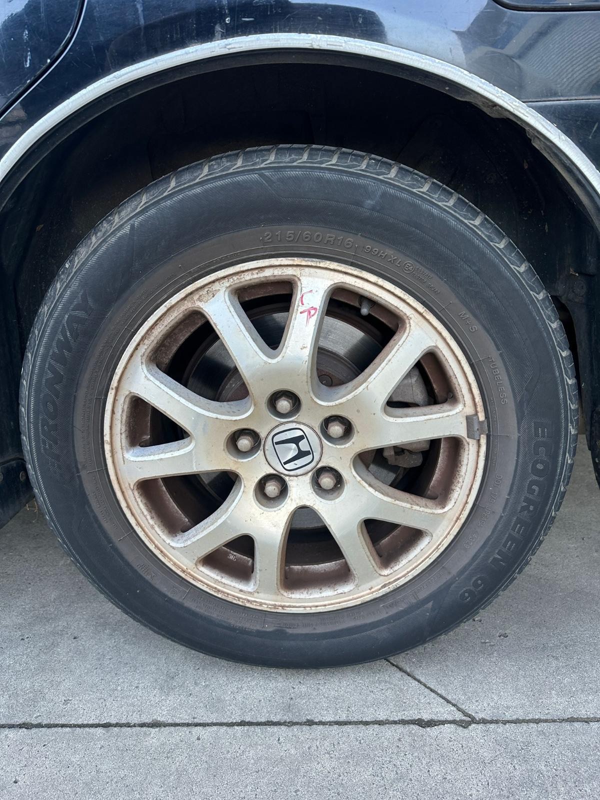 HONDA ODYSSEY RB 07/204-03/2009 LEFT REAR WHEEL ALLOY FACTORY 16X6.5IN