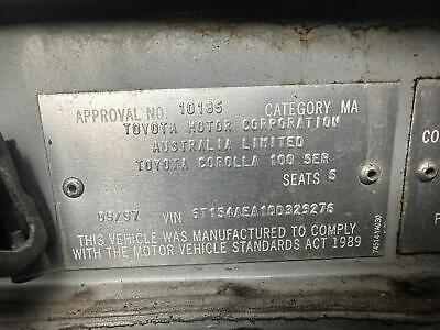 TOYOTA COROLLA  AE101 06/1996-10/1999 TAILGATE WITH GARNISH TYPE HATCHBACK - Image 10