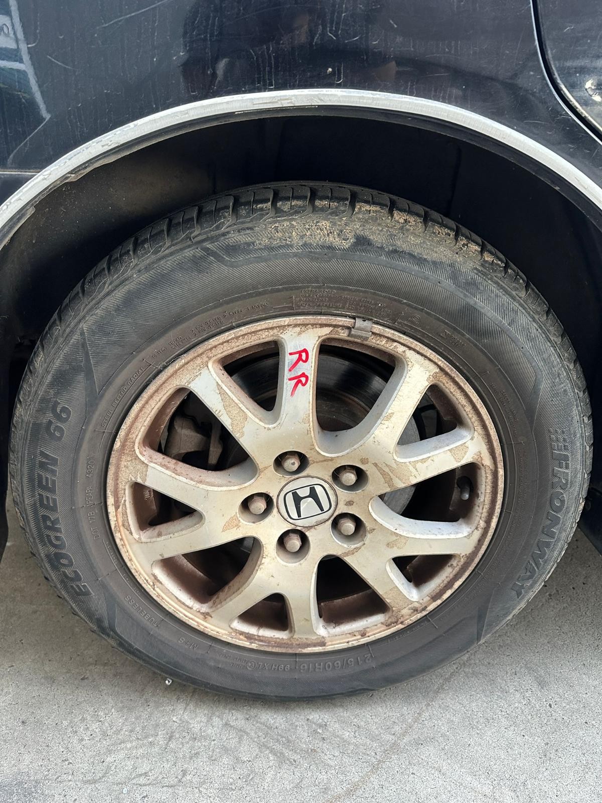 HONDA ODYSSEY RB 07/204-03/2009 RIGHT REAR WHEEL ALLOY FACTORY 16X6.5IN