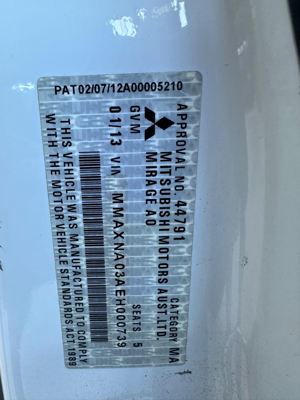 MITSUBISHI MIRAGE LA-LB 12/2012-12/2024 WASHER BOTTLE - Image 6