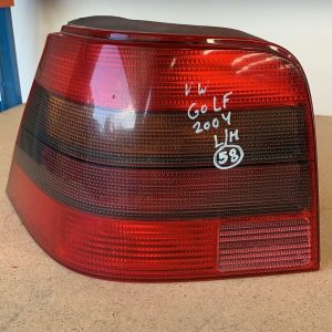 VOLKSWAGEN GOLF LEFT TAILLIGHT GEN 4, HATCH, GL/GTi TYPE, TINTED FLASHER, 09/98-