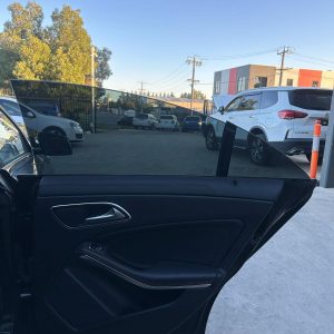 MERCEDES CLA CLASS C117 09/13-01/19 RIGHT REAR DOOR TRIM BLACK/RED CUT LEATHER