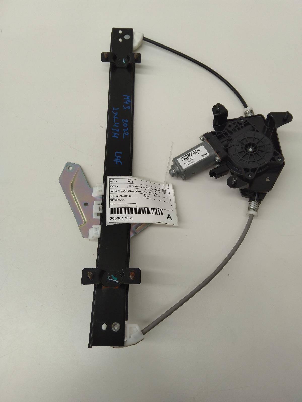 MG MG3 SZP1 07/2016-2024 LEFT FRONT DOOR REGULATOR AND MOTOR ASSEMBLY - Image 3