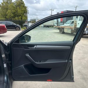 SKODA SUPERB NP 03/2016-2023 RIGHT FRONT DOOR TRIM LEATHER