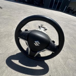 SUZUKI KIZASHI FR 12/2009-01/2017 STEERING WHEEL LEATHER GREY