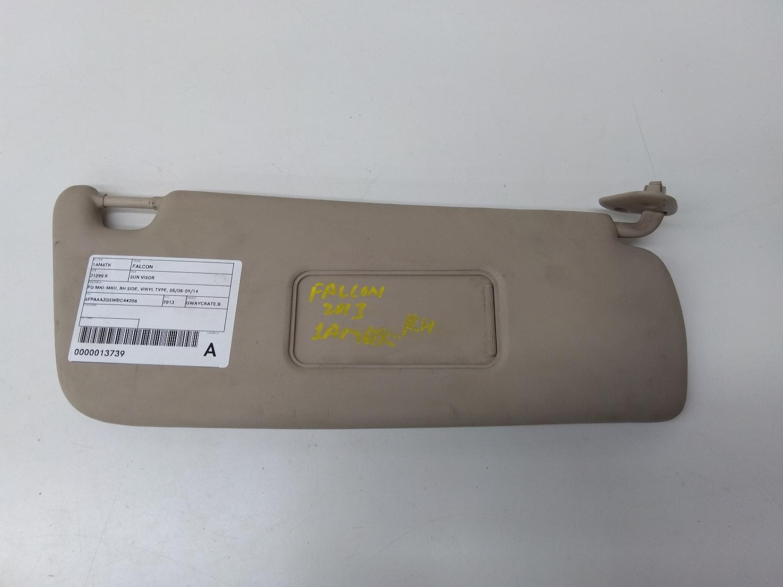 FORD FALCON FG MKI-MKII 05/2008-09/2014 RIGHT SIDE SUN VISOR VINYL TYPE - Image 3