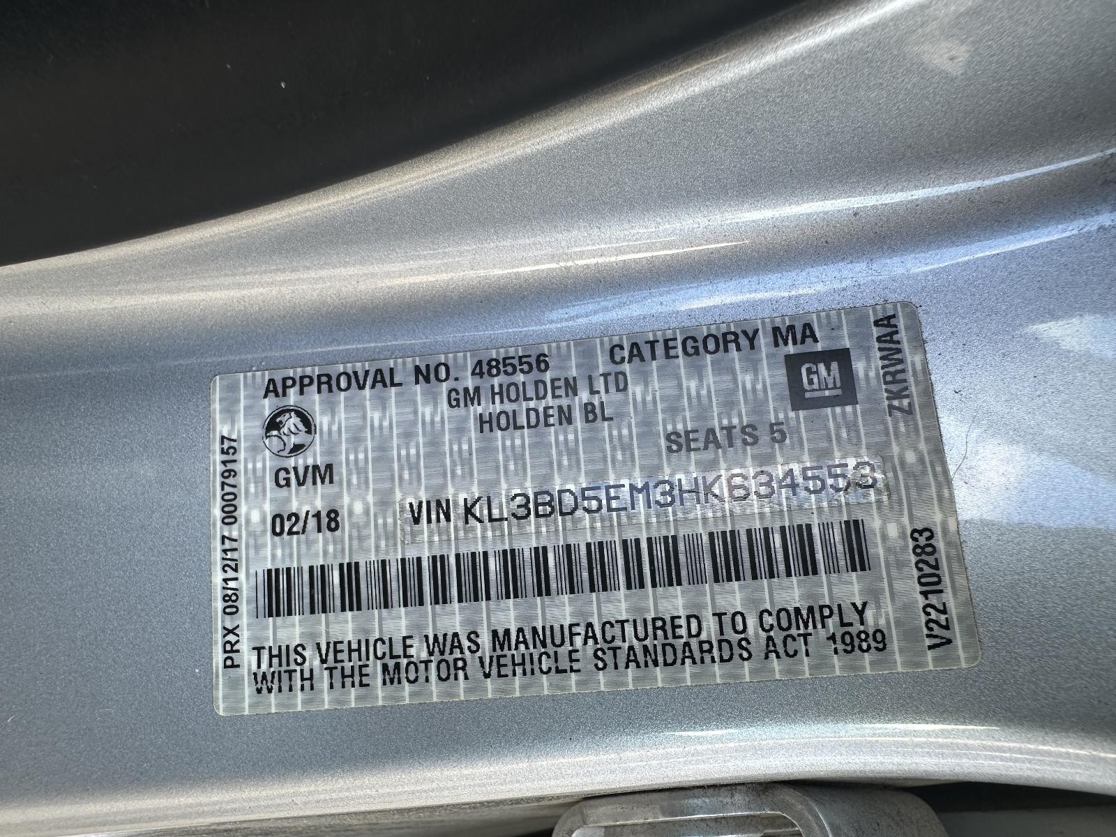HOLDEN ASTRA FRONT BUMPER BL, SEDAN, LS/LS+, NON PARK SENSOR TYPE, 05/17-12/20 1 - Image 12
