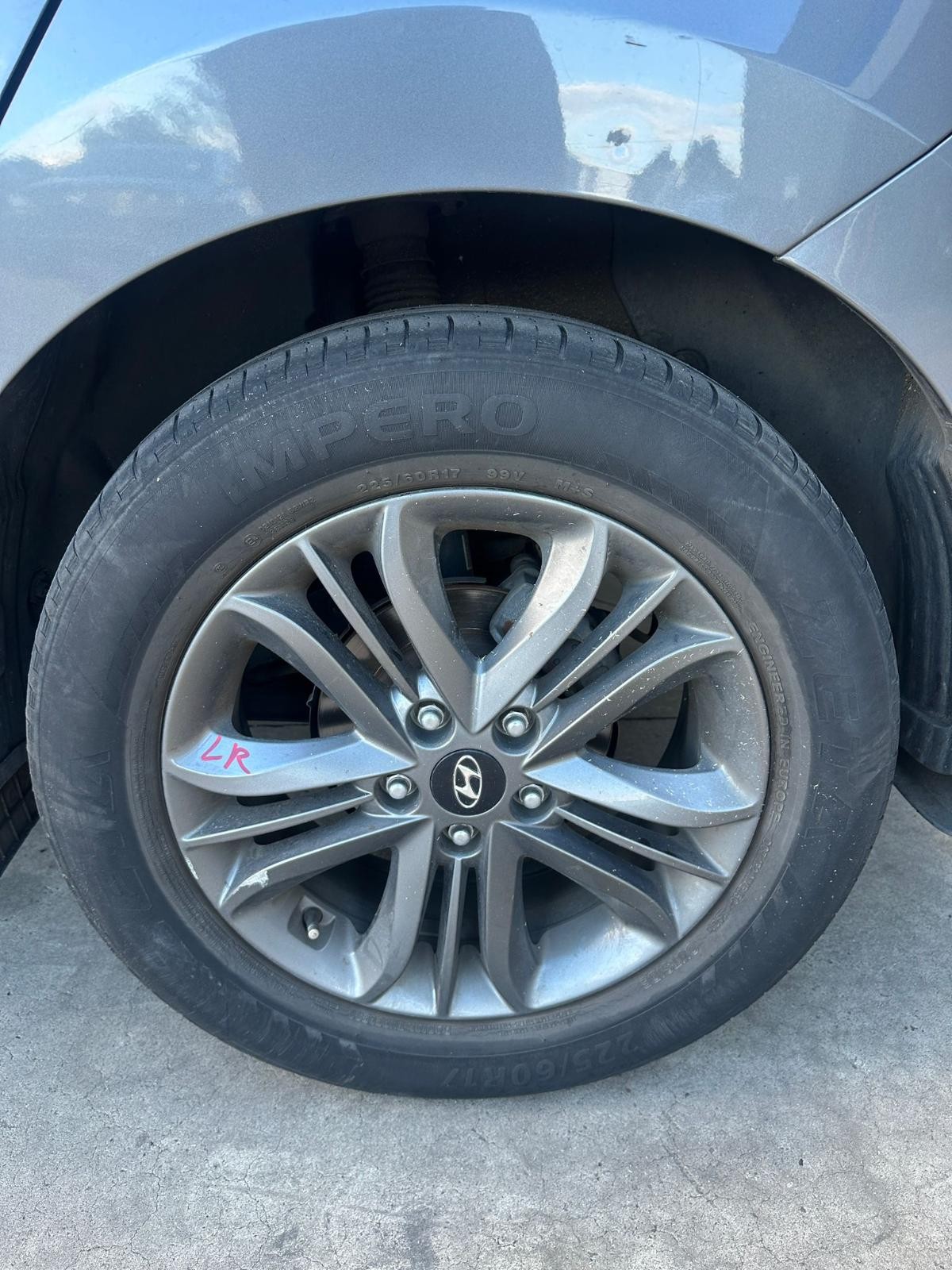 HYUNDAI IX35 LM SERIES 10/2013-01/2016 LEFT REAR WHEEL ALLOY FACTORY 17X6.5IN