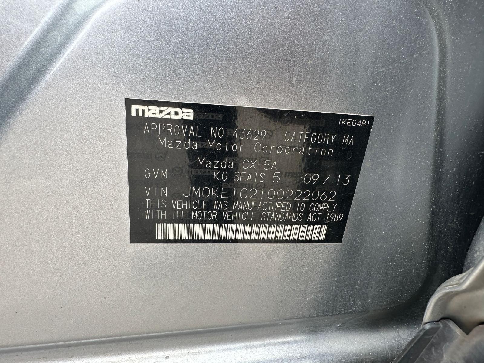 MAZDA CX5 KE 02/2012-11/2014 RIGHT REAR 2ND SEAT LEATHER BLACK GT/AKERA - Image 11