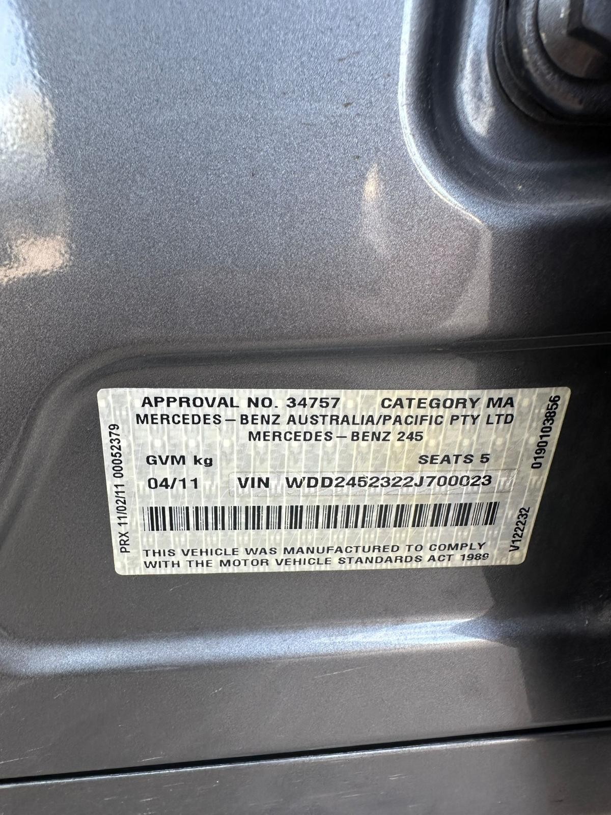 MERCEDES B CLASS W245 11/2005-06/2011 AIR FLOW METER - Image 11