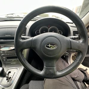 SUBARU OUTBACK 4TH GEN 07/2003-09/2009 STEERING WHEEL LEATHER STANDARD