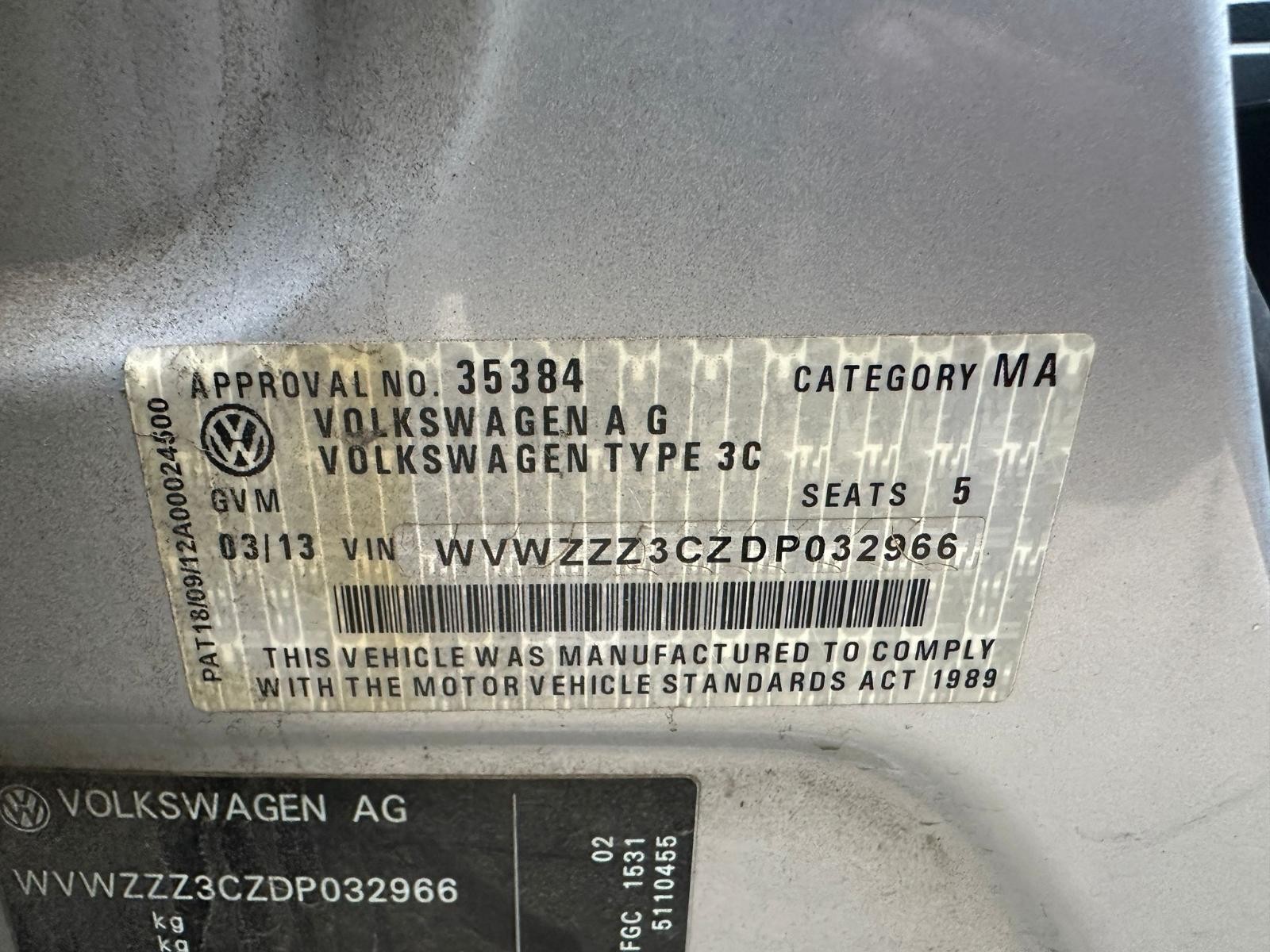 VOLKSWAGEN PASSAT 3C/MK6 B7 09/2010-05/2015 RIGHT SIDE SUN VISOR - Image 11