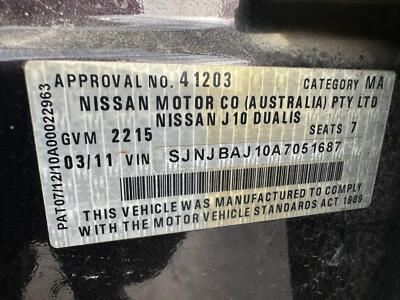 NISSAN DUALIS J10 01/10-05/14 RIGHT SIDE REAR GARNISH TAILGATE LAMP 26550BR01A - Image 12
