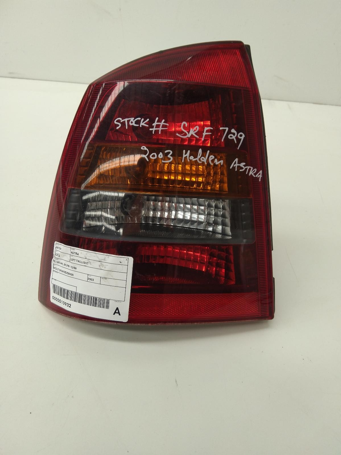 HOLDEN ASTRA TS 09/1998-10/2006 LEFT TAILLIGHT SEDAN - Image 3